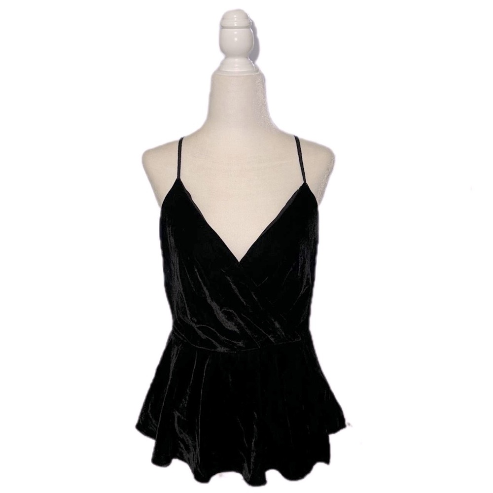 J Crew Medium Velvet Surplice tank. NWT